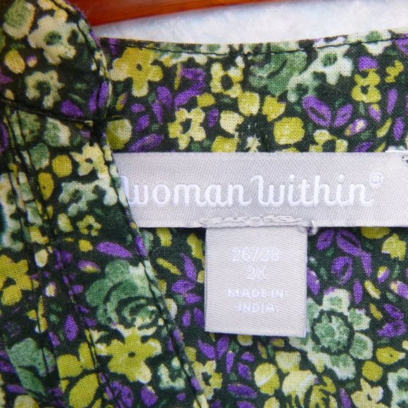 Woman Within 100% woven cotton tunic - Picture 6 of 7